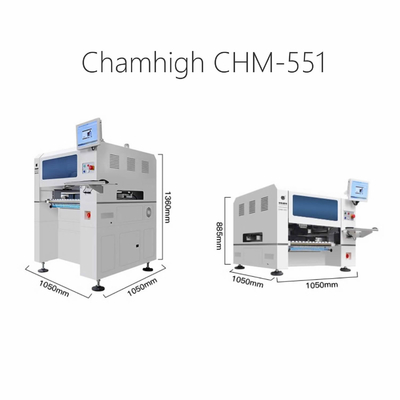 Charmhigh CHM551 SMD पिक एंड प्लेस मशीन उच्च परिशुद्धता के लिए 0201 / QFN / BGA