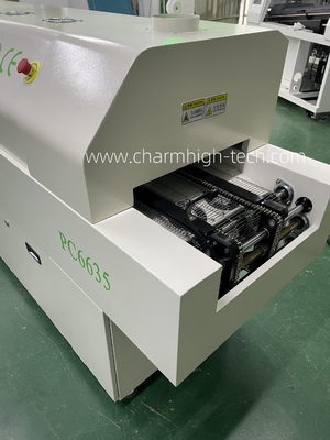 PC6635 रेल + पीसी कंट्रोल लीड मुक्त रिफ्लो ओवन 2200*350 मिमी 6 temp Zones Soldering Machine
