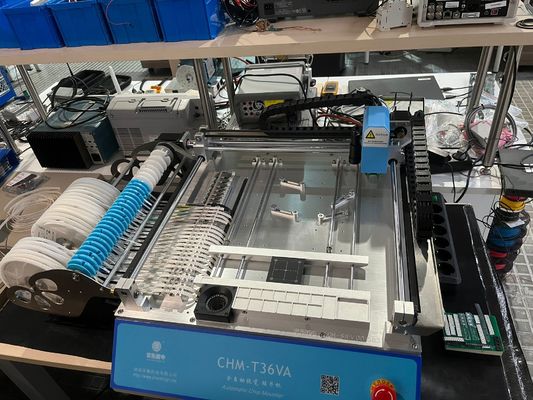 2 सिर 29 फीडर CHMT36VA SMD पिक एंड प्लेस मशीन + दो सीसीडी कैमरे + बाहरी पीसी