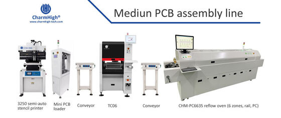 Room-Saved High Precision 6-Head SMT Production Line for Efficient PCB Assembly