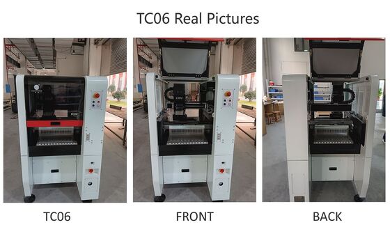 बेस्ट सेलर 6 सिर TC06 पिक एंड प्लेस मशीन कास्ट-आयरन फ्रेम SMT चिप माउंटर