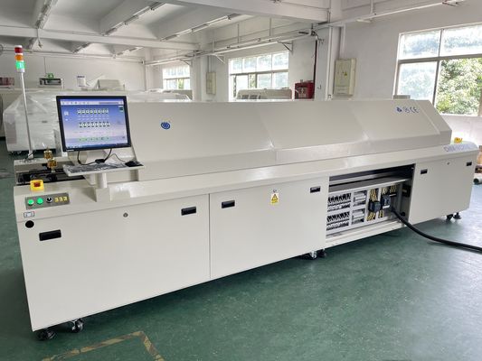CHM-PC850 लीड मुक्त बड़े रिफ्लो ओवन 8 ज़ोन पूर्ण स्वचालित रेल + पीसी नियंत्रण 3150x500 मिमी
