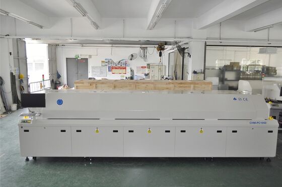 10-ज़ोन लीड-फ्री एसएमटी रिफ्लो ओवन CHM-PC1050 रिफ्लो सोल्डरिंग 3940x500mm